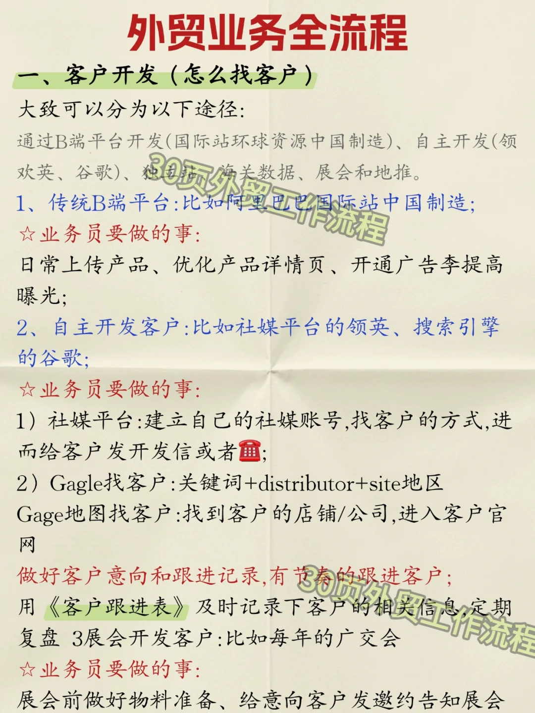 外贸组长花了一周搭建的工作流程太清晰
