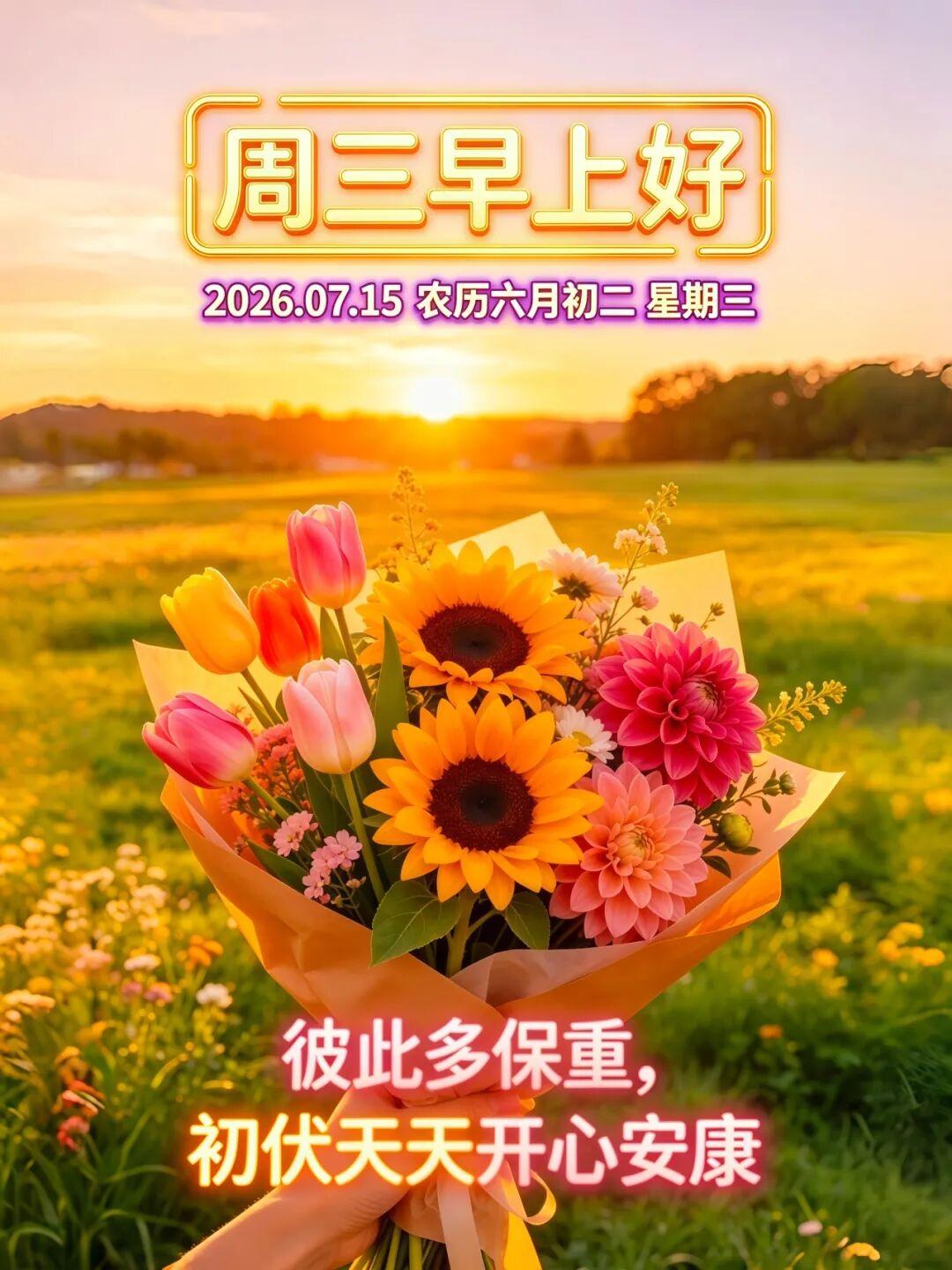 ⏳初伏来临的时候，天还没有大亮。愿你沐浴在盛夏的热烈之中，不惧骄阳似火，只愿在角