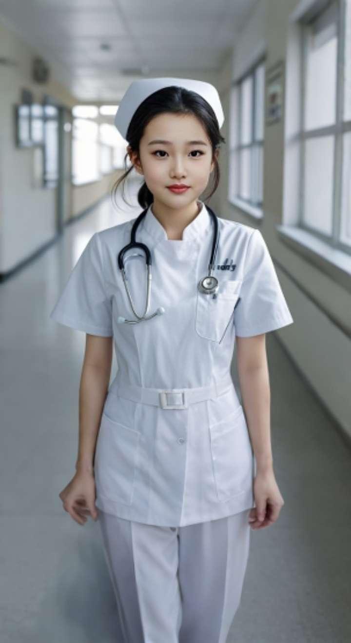 AI扩图 清新护理佳人