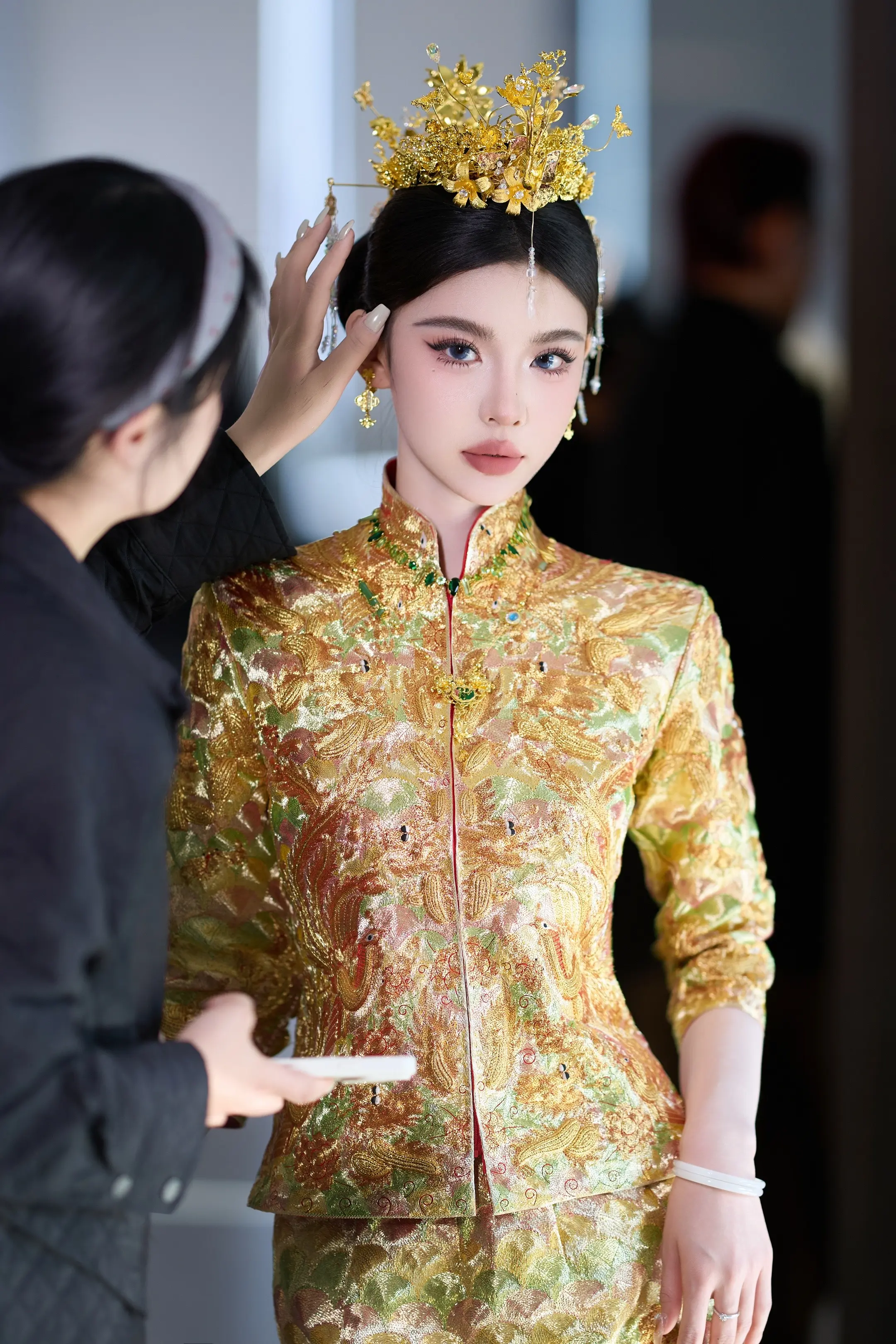 中式秀禾 中式新娘造型 美出高级感 化妆造型分享 妆前妆后