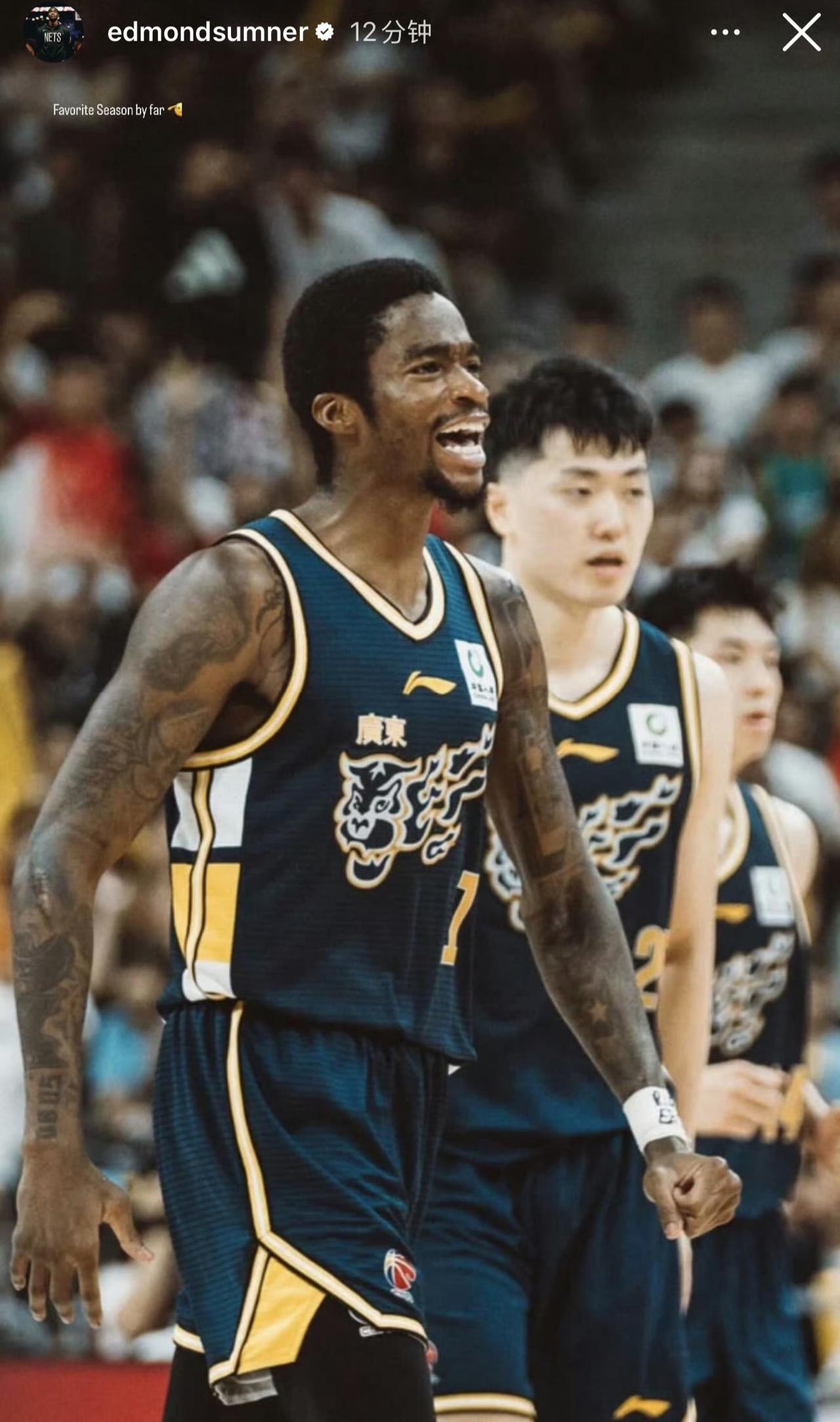 因伤停赛的外援萨姆纳被广东东阳光男篮取消注册，他说在广东队是生涯至今自己最喜欢的