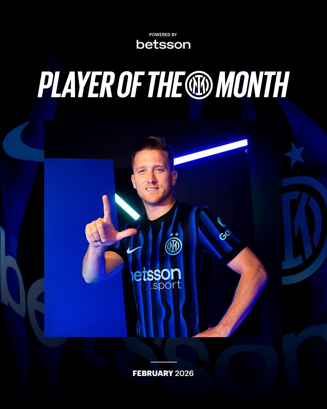 凭借两场重要比赛的出色表现，泽林斯基成为了我们评选出的二月最佳！