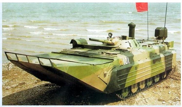 大改，不仅加挂舷外机
为配合63A式坦克登陆作战，海军还推出86海改型步战车。