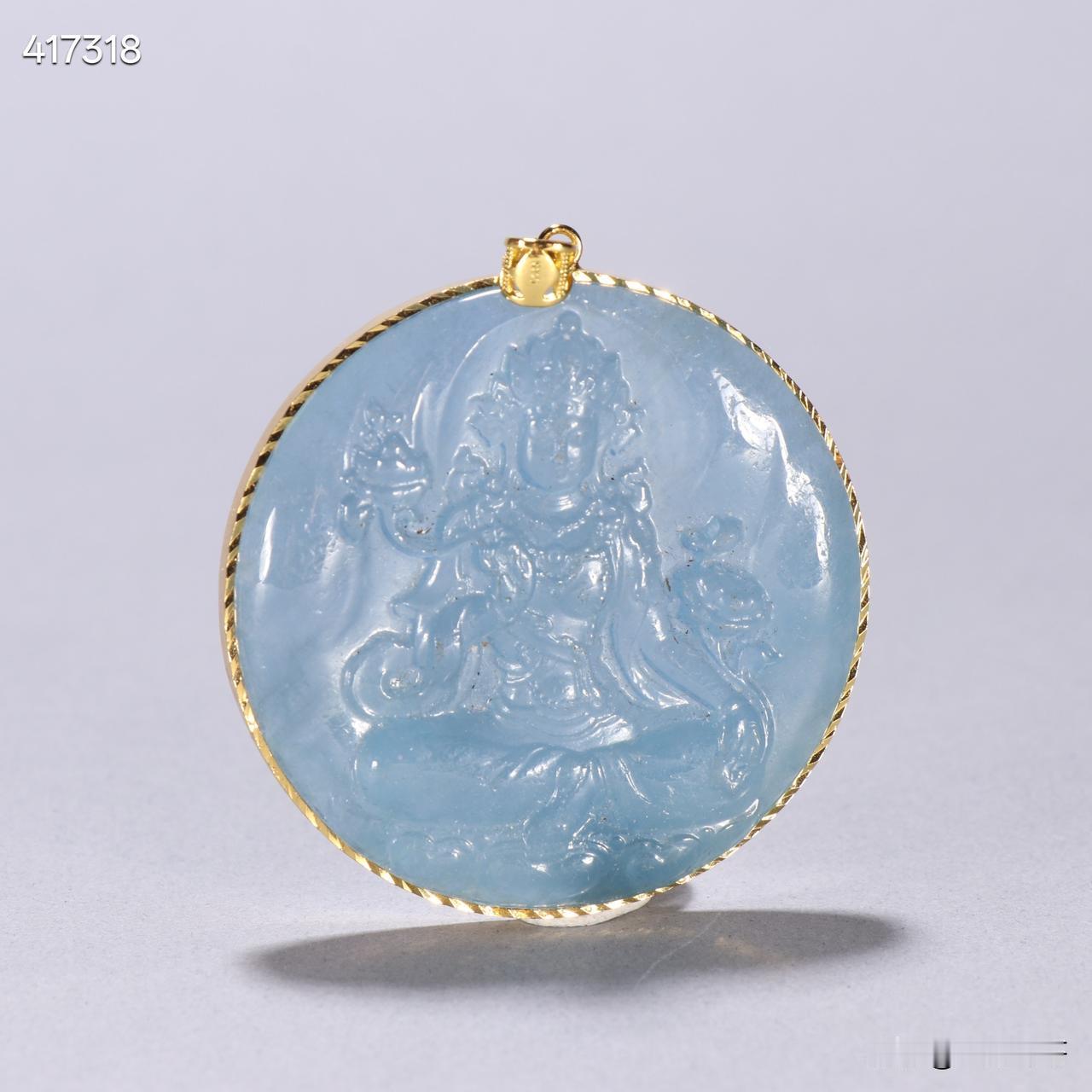 海蓝宝包金黄财神挂坠
规格∶高5.6cm宽5.3cm重41.9g