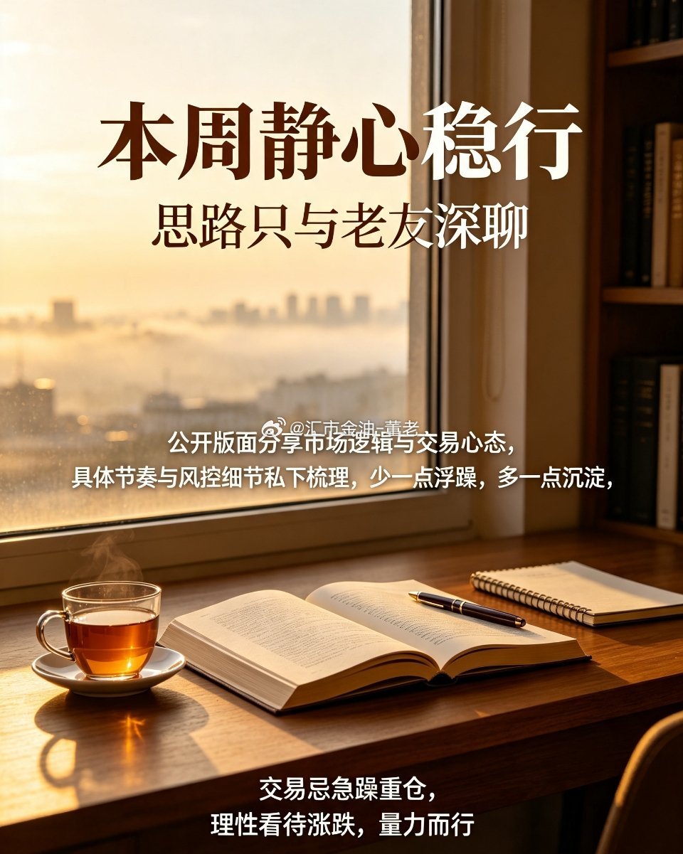 黄金 本周我会把更多精力，和长久相伴的老友深度交流市场心得。公开平台只更新技术指