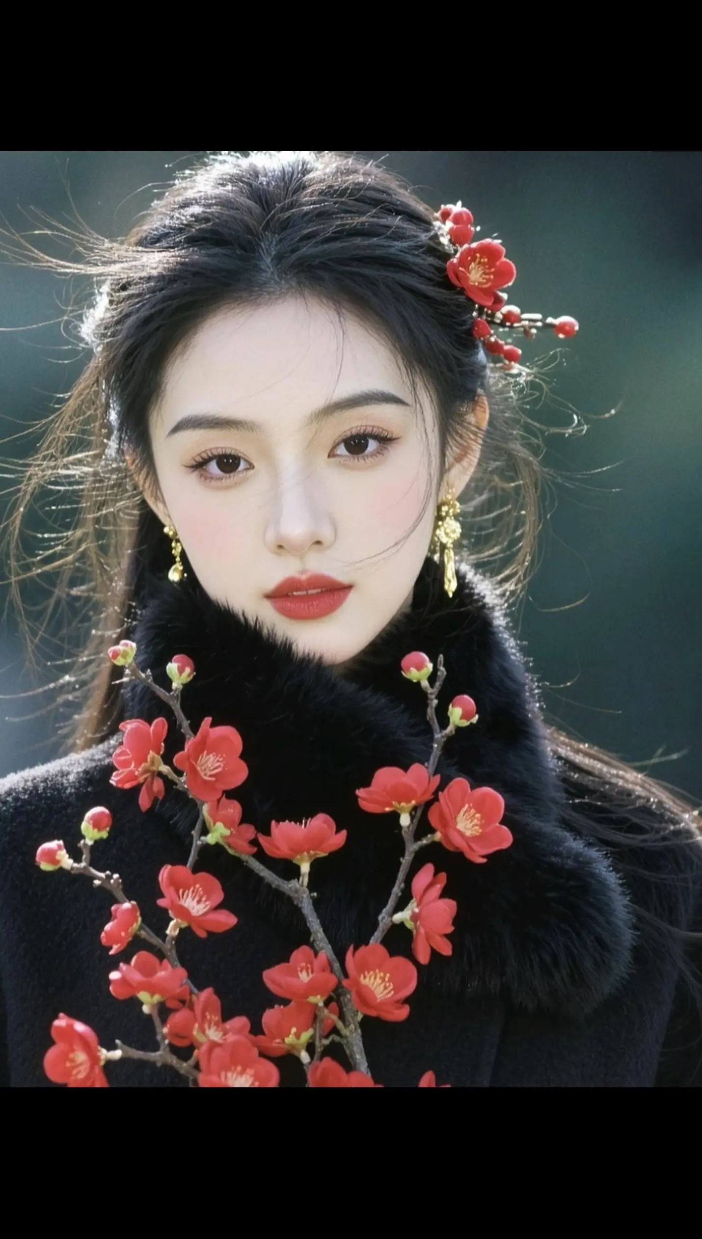 AI红梅复古照 随变ai随便玩 随变一拍都很夯 玩法合伙人计划 ai创作