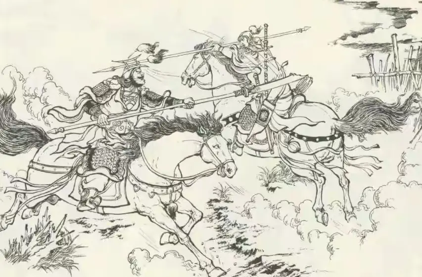 无敌将巨无霸万万没想到使戟汉将如此厉害，仅仅一个照面差点刺穿他的脑袋...