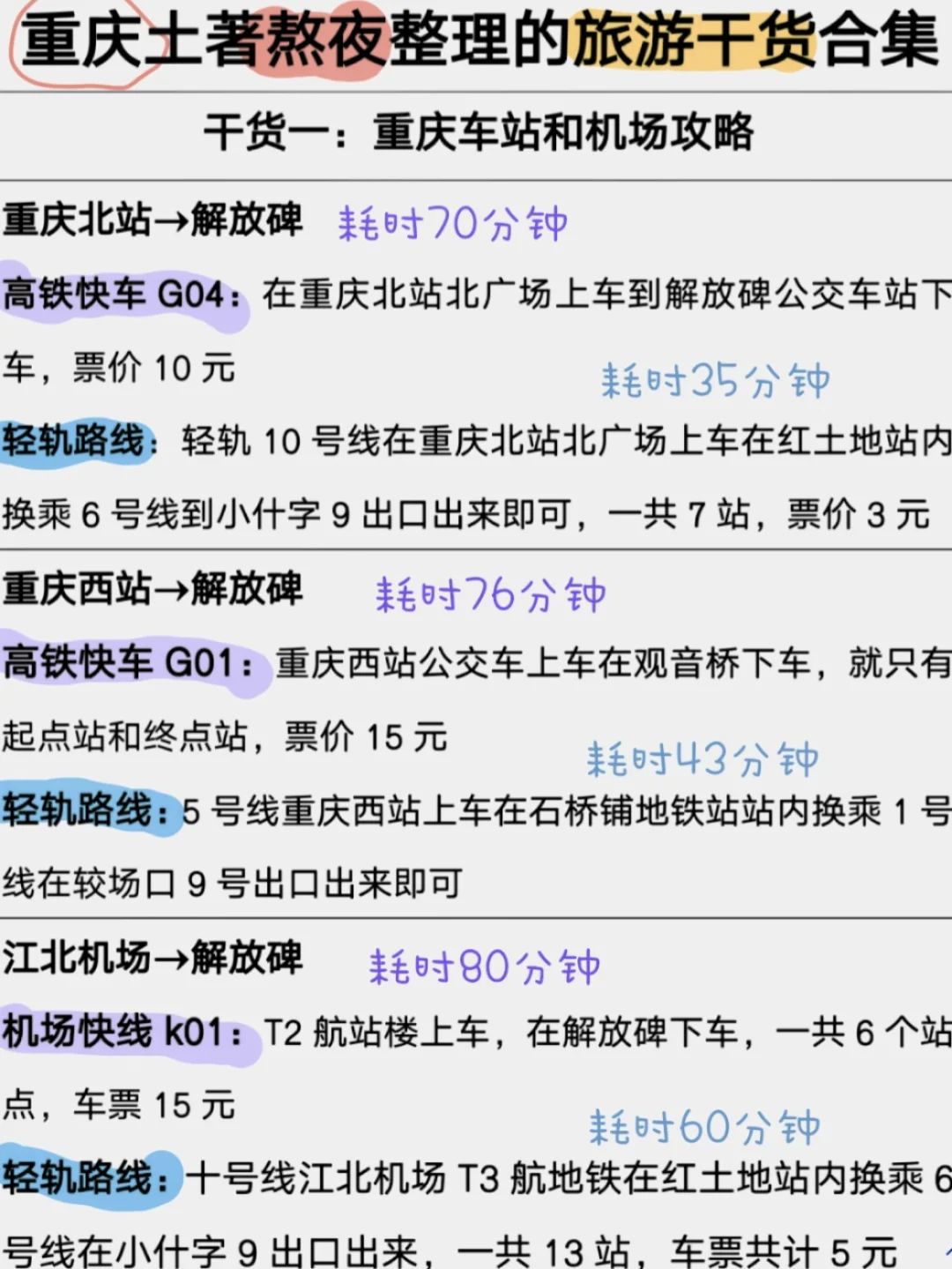 土著熬夜整理的重庆旅游最全攻略✨干货满满