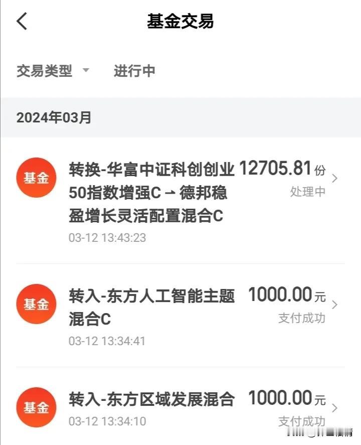 3月12日基金操作
这两个交易日盘面“高低切”的特征十分明显。低位的新能源、医药
