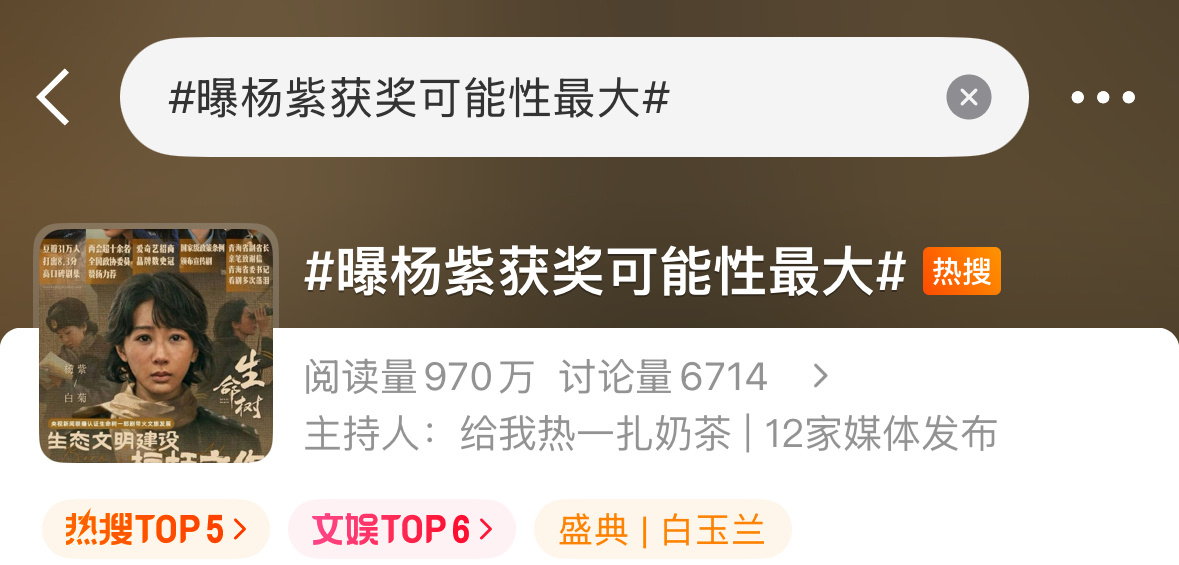 客观说，杨紫四提白玉兰，你们觉得她今年能不能拿奖？ 
