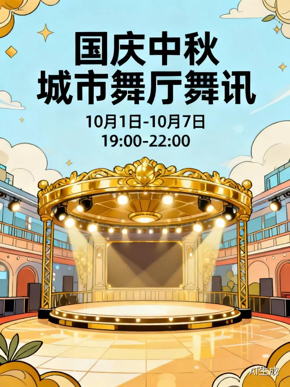 城市舞厅中秋国庆跳舞舞讯解释
今天早上去城市各舞厅走了一下，一环路老牌梦幻舞厅基