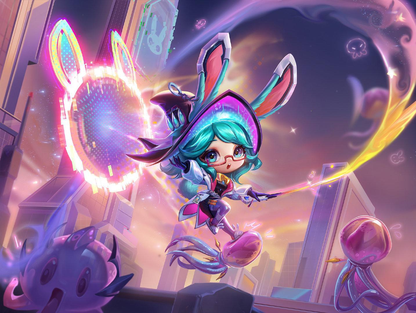 金铲铲之战 小小乐芙兰和幻灵战斗兔 小小阿萝拉英雄联盟