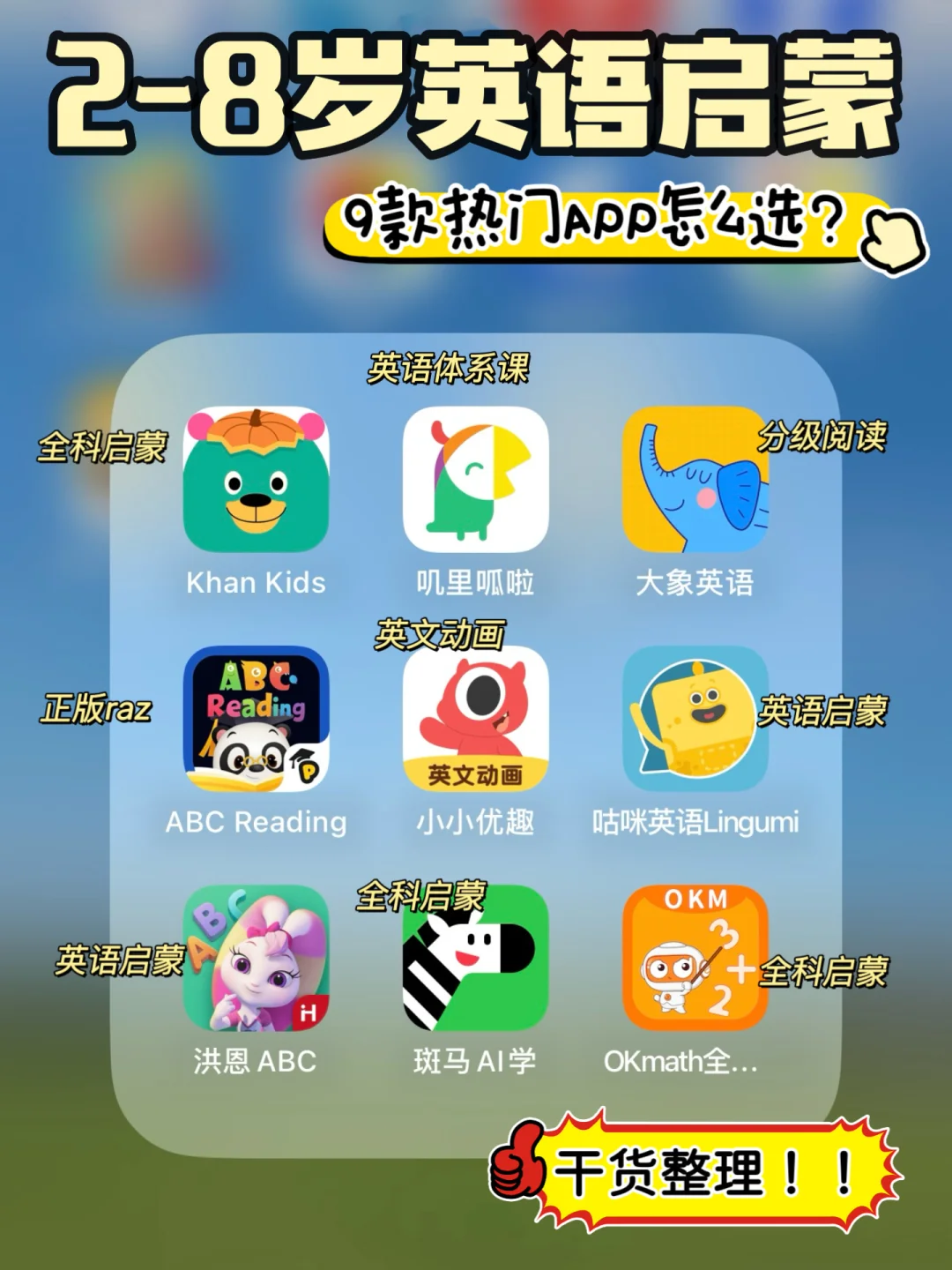 幼儿园-小学可以学的9款英语app🔥干货整理√