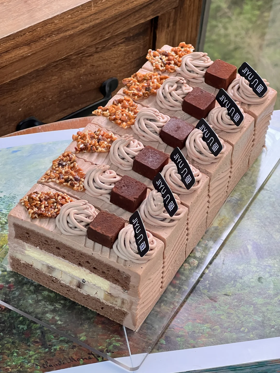 作品🍫 巧克力香蕉烤布蕾 · 经典中的经典！ 条形切块蛋糕造型* 特...