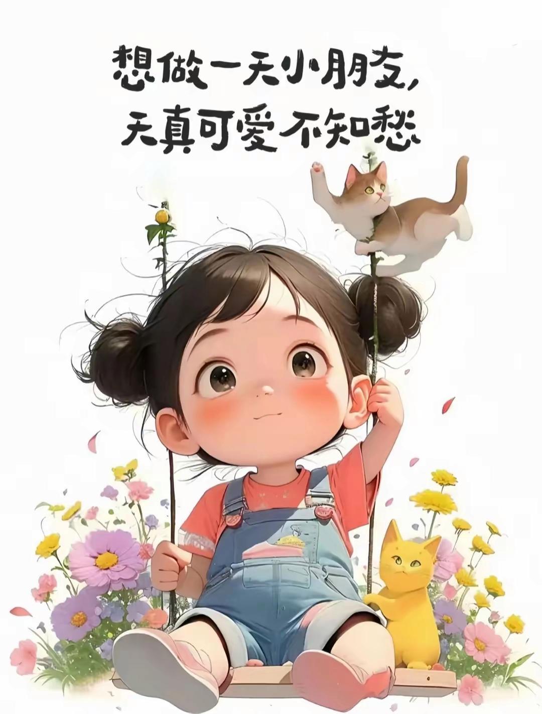 今天六一儿童节了。

长大慢慢来，童年别着急结束。

愿所有小朋友手握星光，无忧