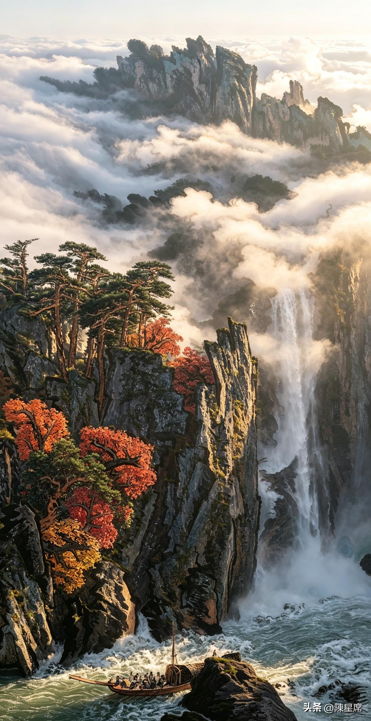 晒图笔记大赛山坳之间，结一处山居。茅窗正对千峰，推户即见云烟。白日听瀑声轰鸣，入