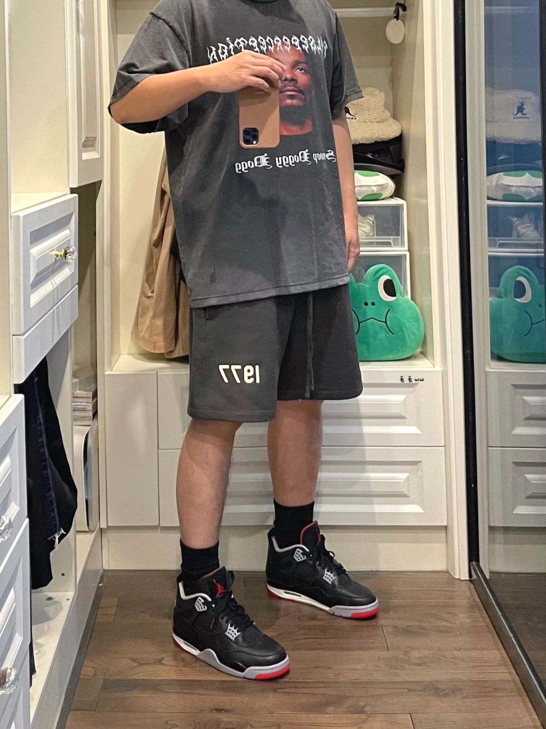 AJ4 bred｜黑灰系穿搭