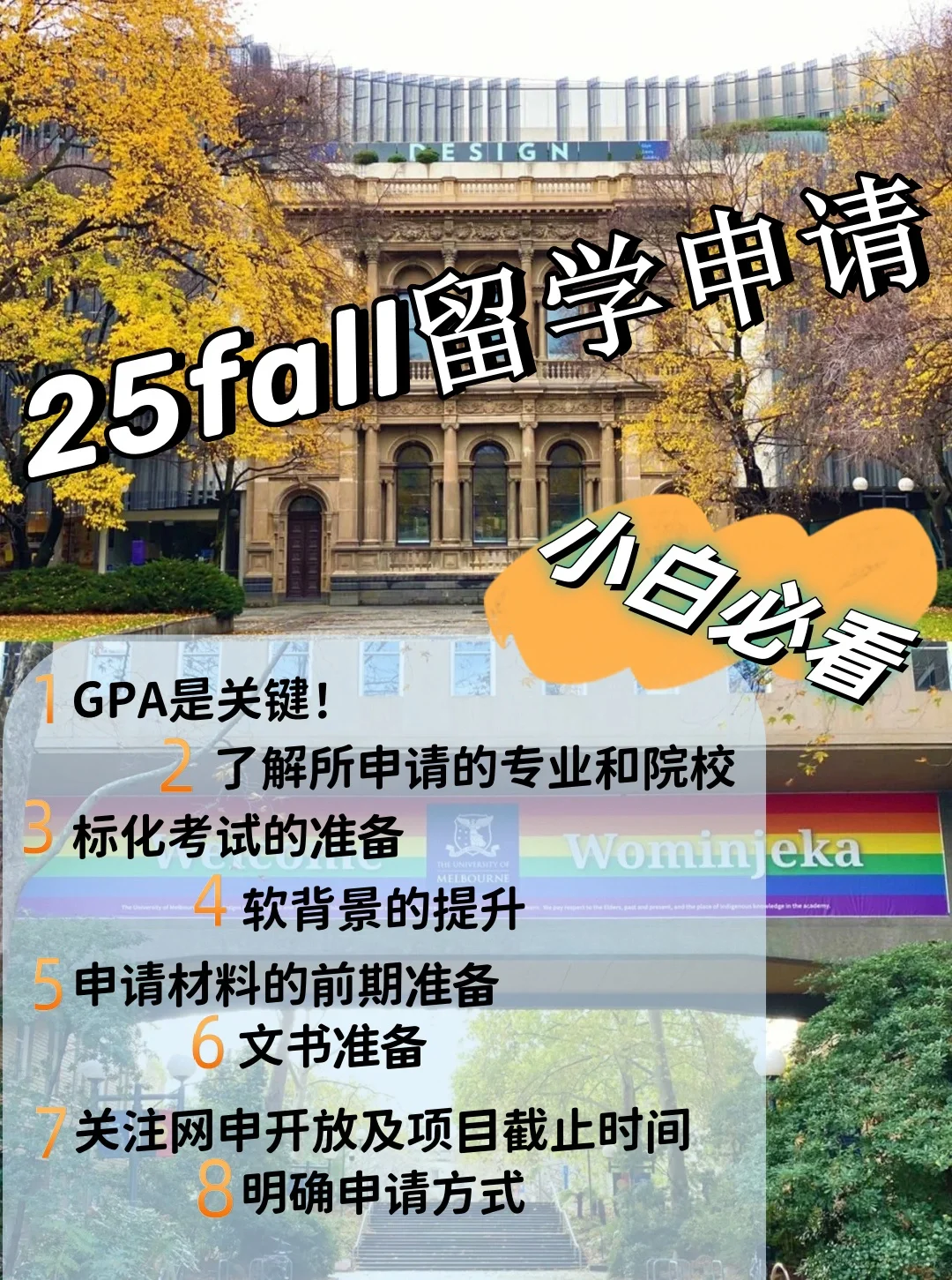 25fall留学申请！从准备到成功，一步不落