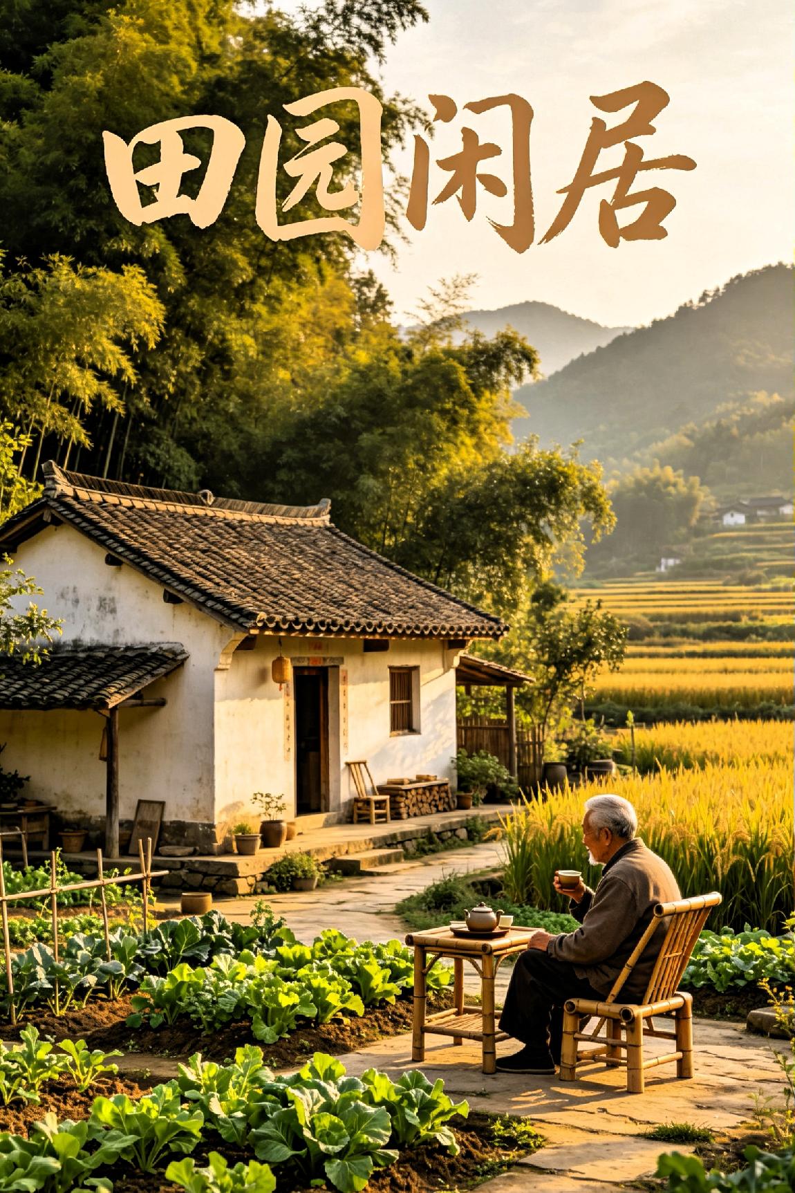 《田园闲居》

 
篱畔烟光舒雅韵，窗前岁月养闲心。

清风漫绕青山静，流水长随