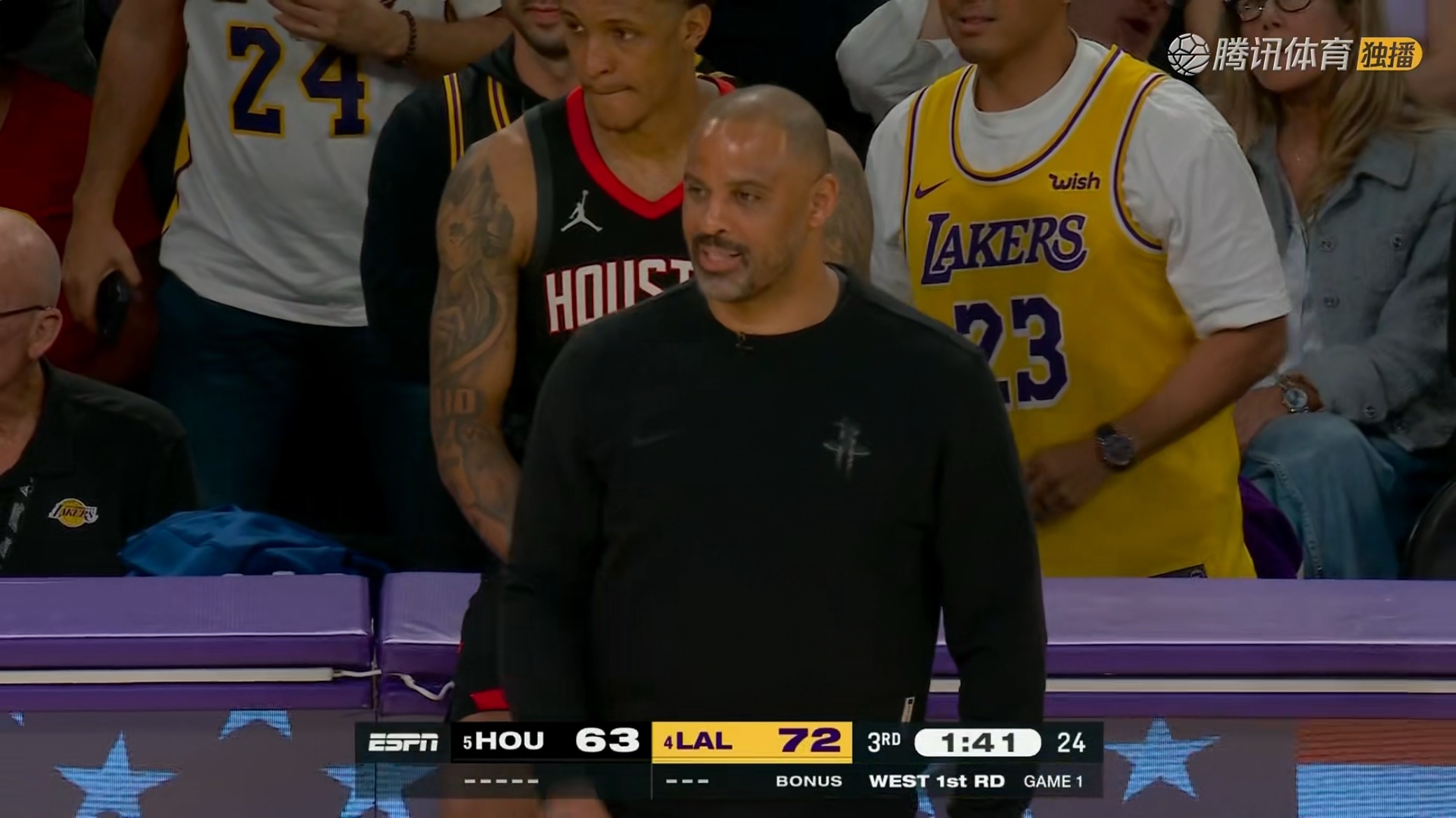 乌度卡也领到技术犯规火箭vs湖人