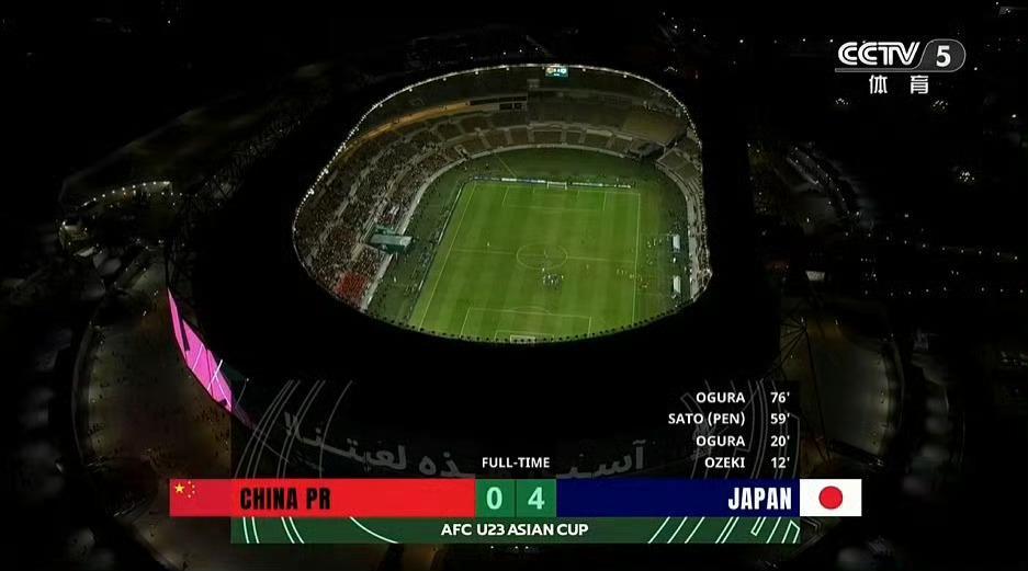U23国足0比4日本U23U23国足亚军U23国足进球因为越位被吹，还挺可惜的！
