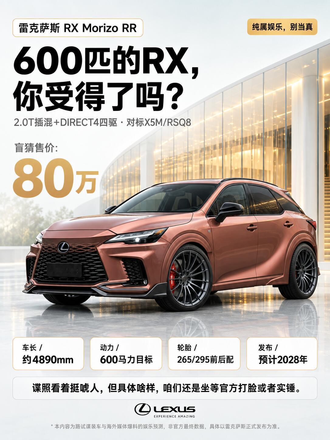 不破不立，一向主打沉稳家用、低调奢华的雷克萨斯，常年在性能SUV赛道韬光养晦，鲜