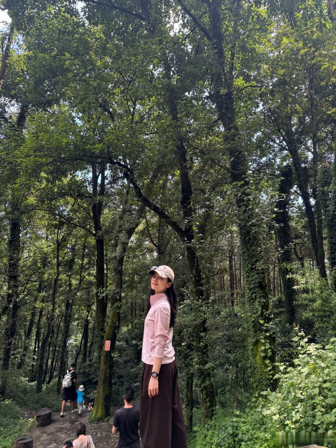 张婧仪采了一篮蘑菇张婧仪素颜徒步plog 素颜+背篓，张婧仪这波田园风拿捏得死死