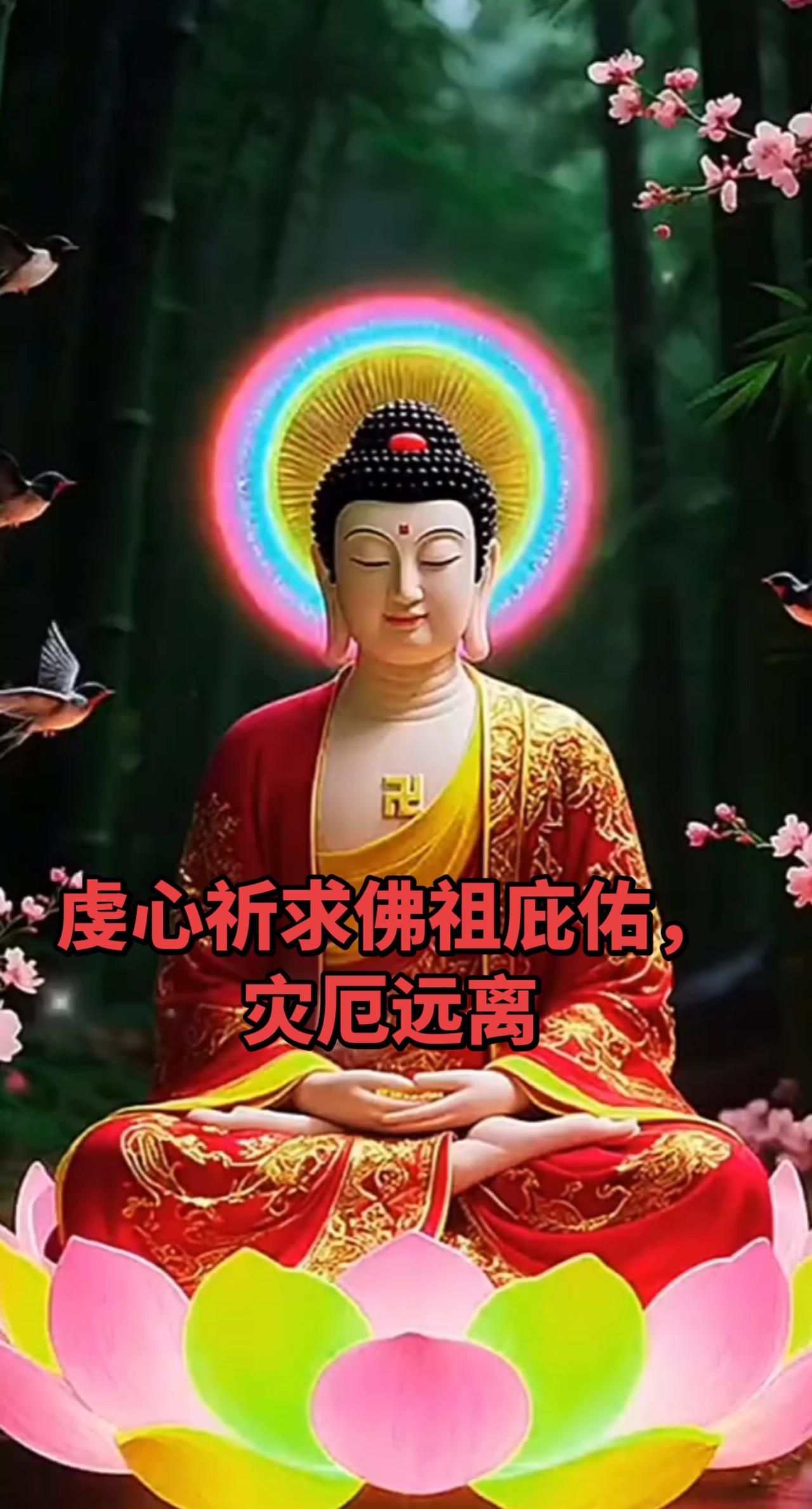 虔心祈求佛祖庇佑，灾厄远离