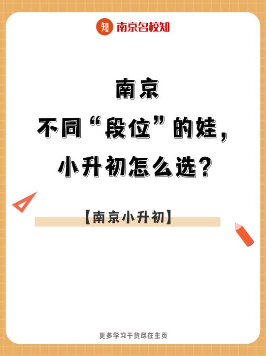 南京不同“段位”的娃，小升初怎么选？