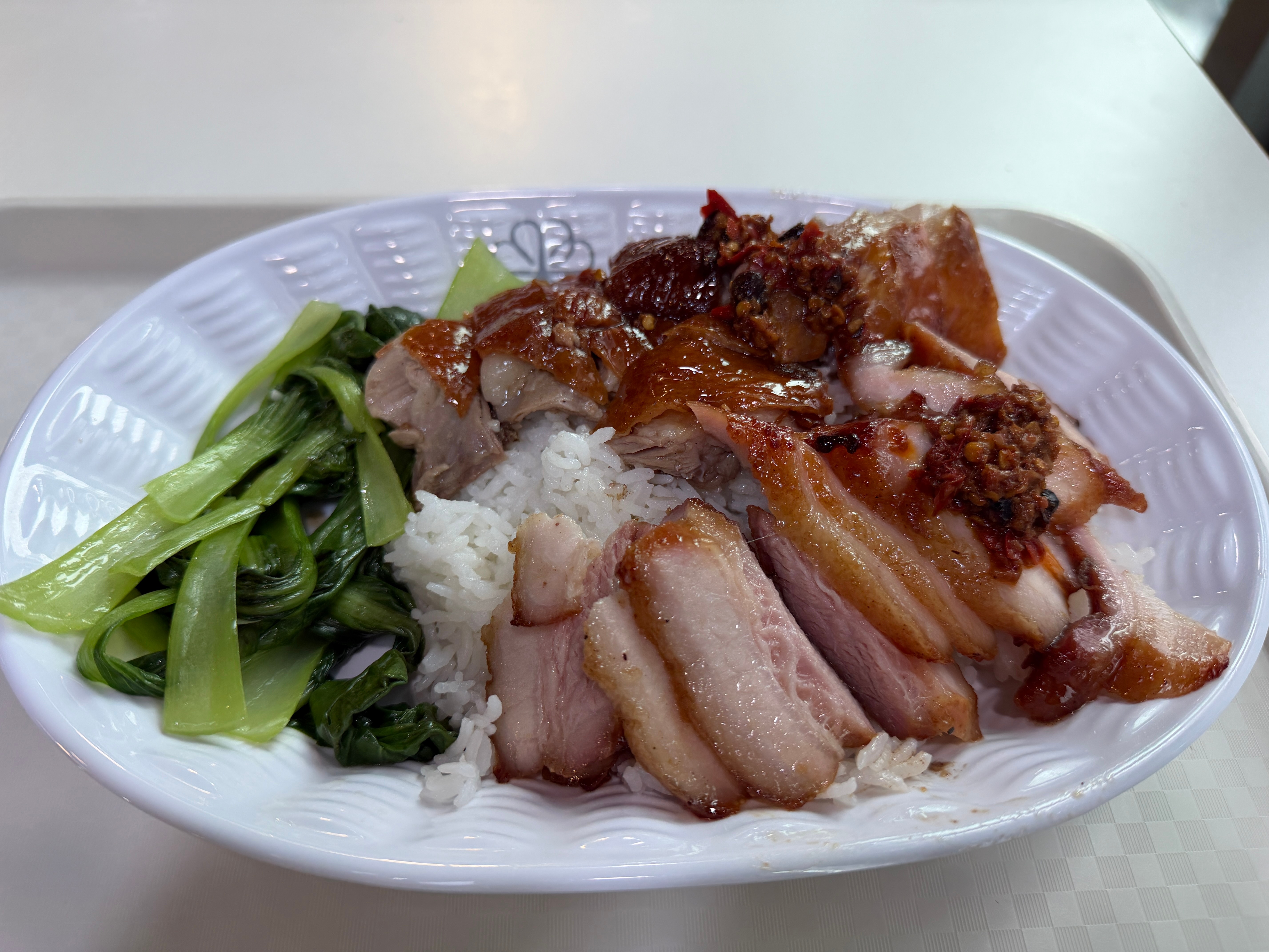 简简单单一顿工作餐，烧鸭拼叉烧，大家伙都吃了吗[酷] ​​​
