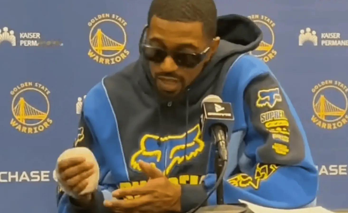 队记Joseph Dycus更新动态透露，梅尔顿赛后右手敷着冰袋，respect