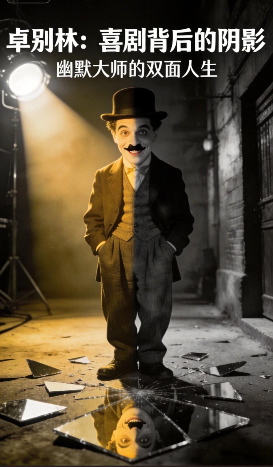 大师卓别林对人类的贡献是世界级的，虽然私德有亏，但瑕不掩瑜！
  卓别林四段婚姻