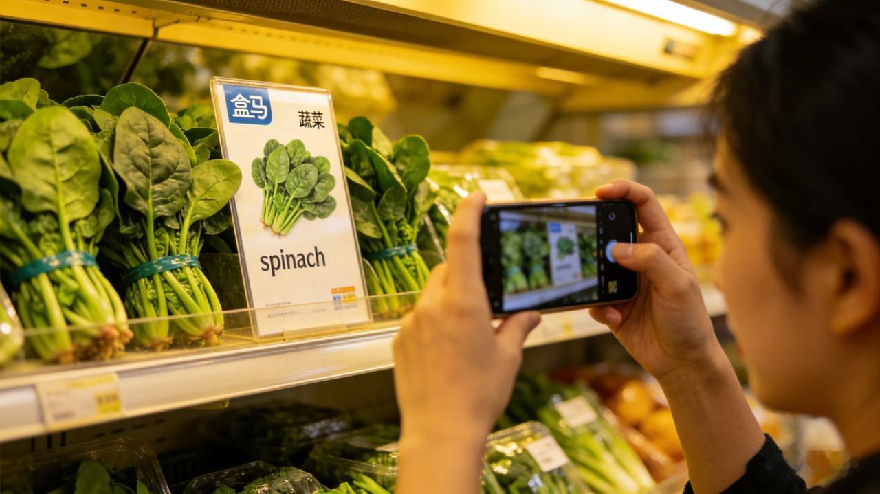 瞿颖无心一句话，盒马菠菜全标英文！烟火气里的巧思太圈粉
 
近日，瞿颖分享的一段