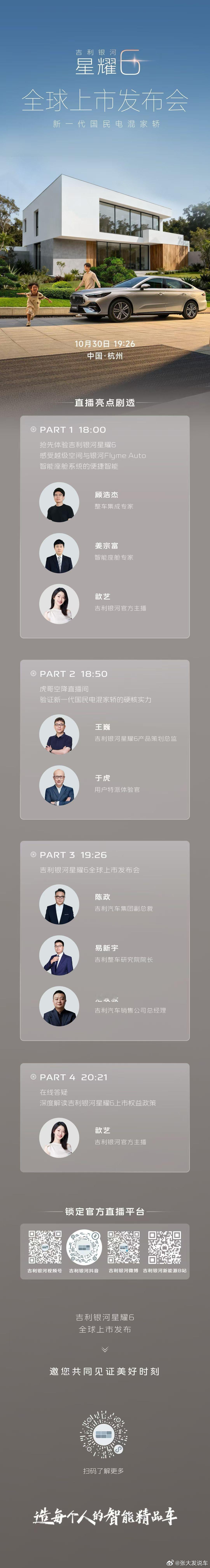 年轻人的第一台“AM吉”星耀6今晚上市受明年新政策影响估小电池版估计要砍掉吉利银