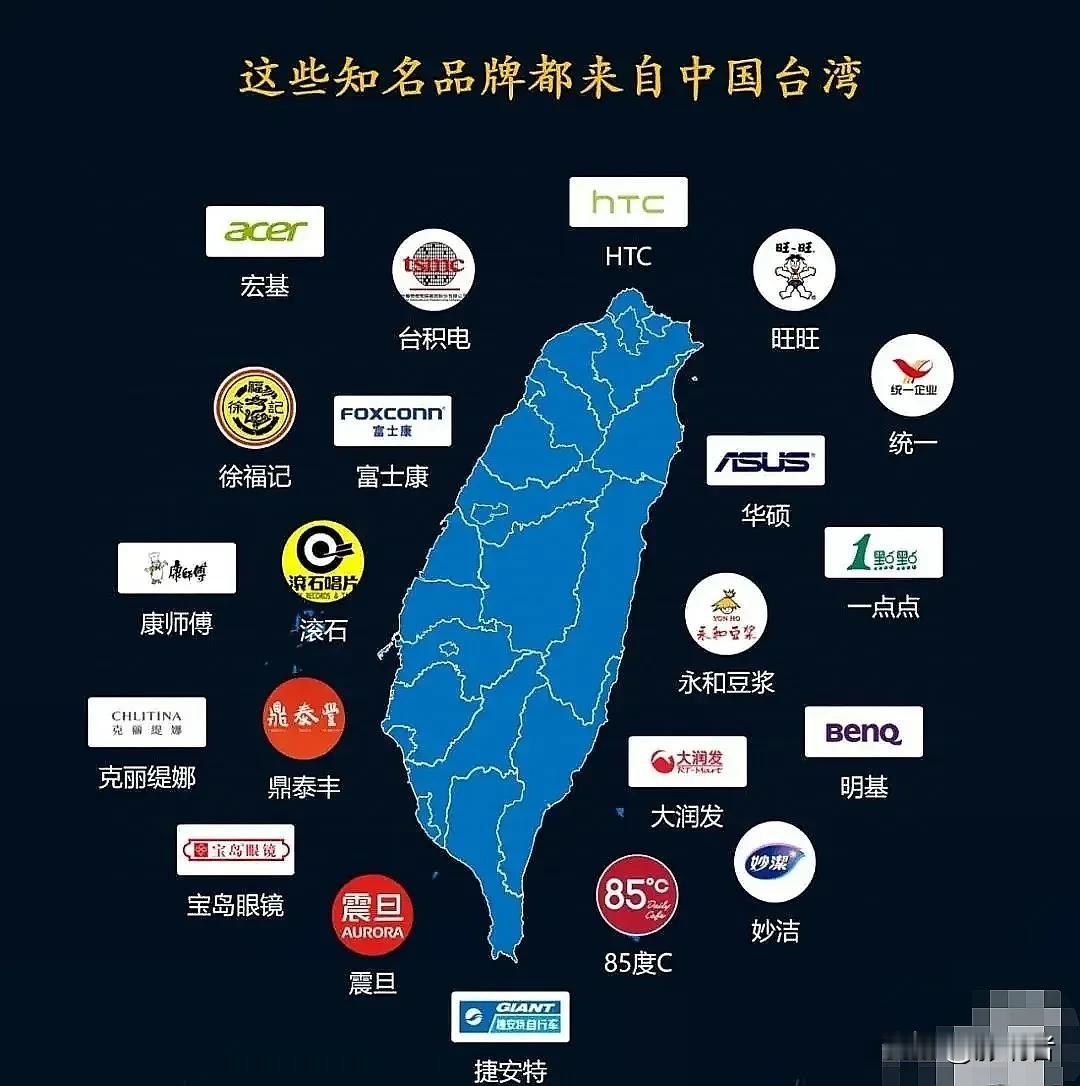 涨知识了。之前，徐福记、捷安特、一点点，无论如何也想不到来自台湾省，自认为徐福记