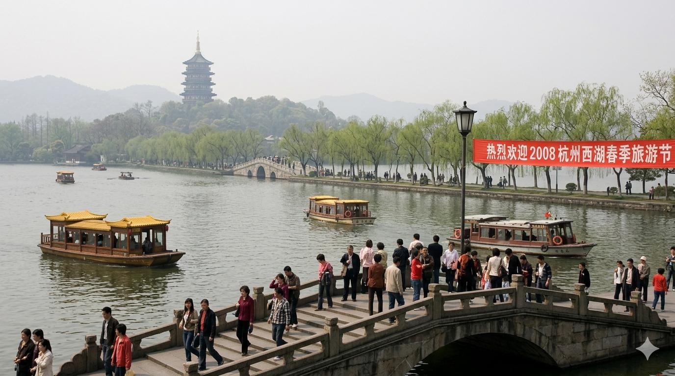 08年的杭州西湖以下分别由ChatGPT、豆包、Gemini生成目前看下来Cha