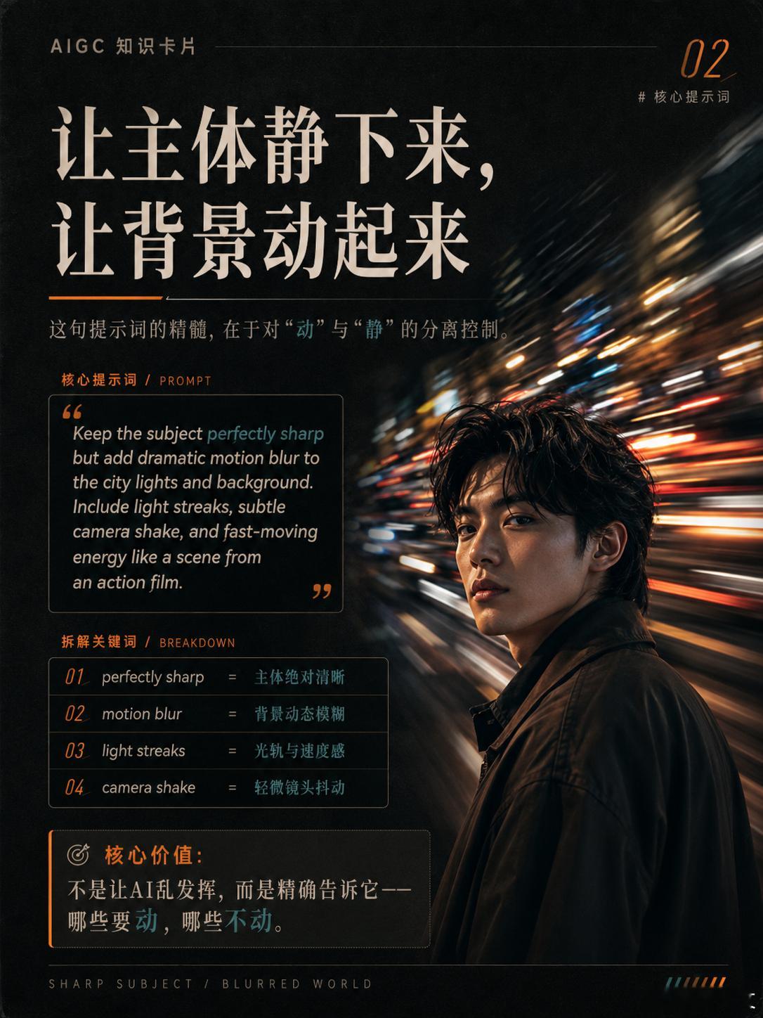 【AI绘画每日一词】动态模糊都市电影感还在觉得 AI 生成的照片太“静”、太像摆