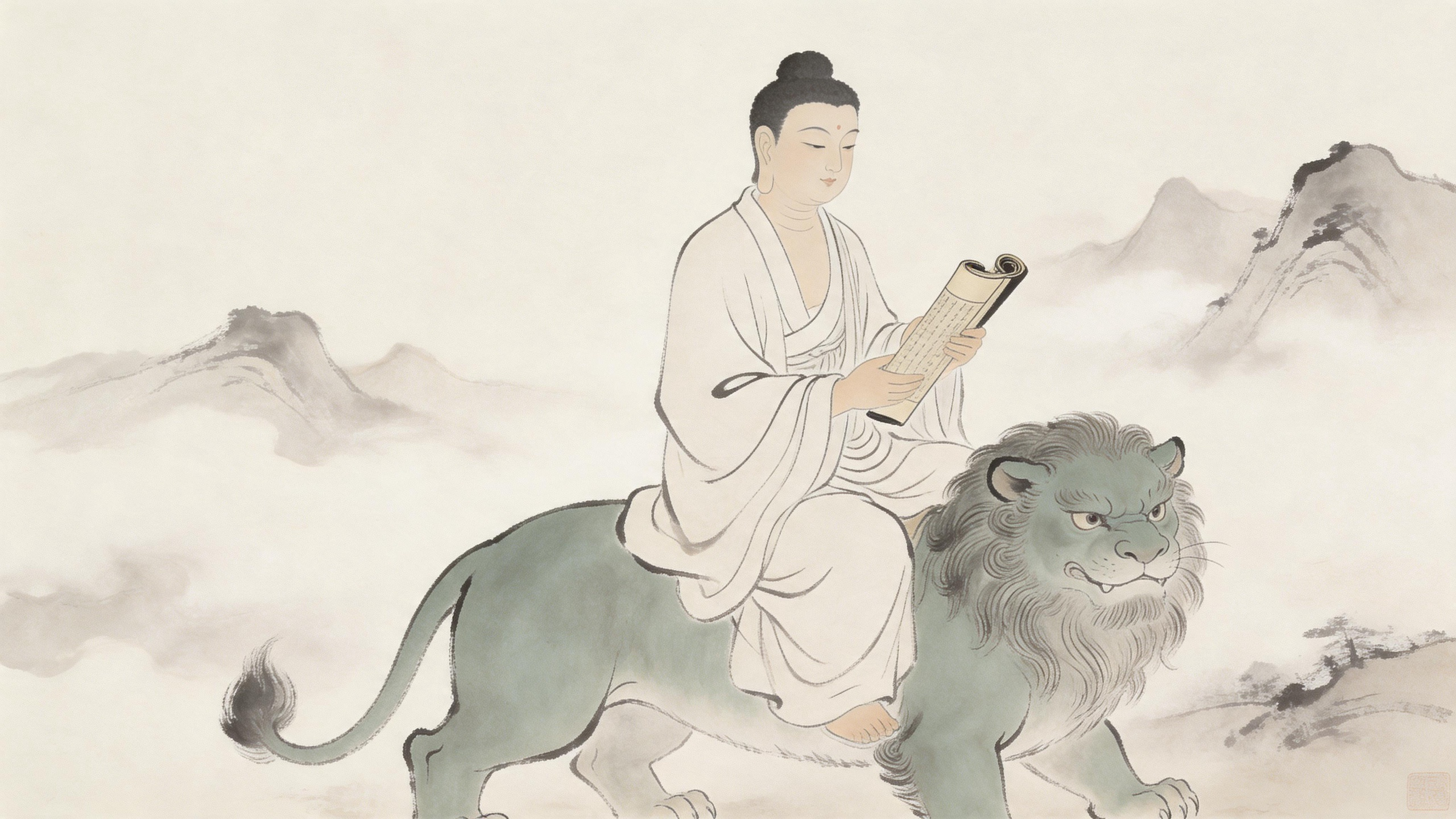 仰望文殊，福慧相伴，余生皆是好光景 