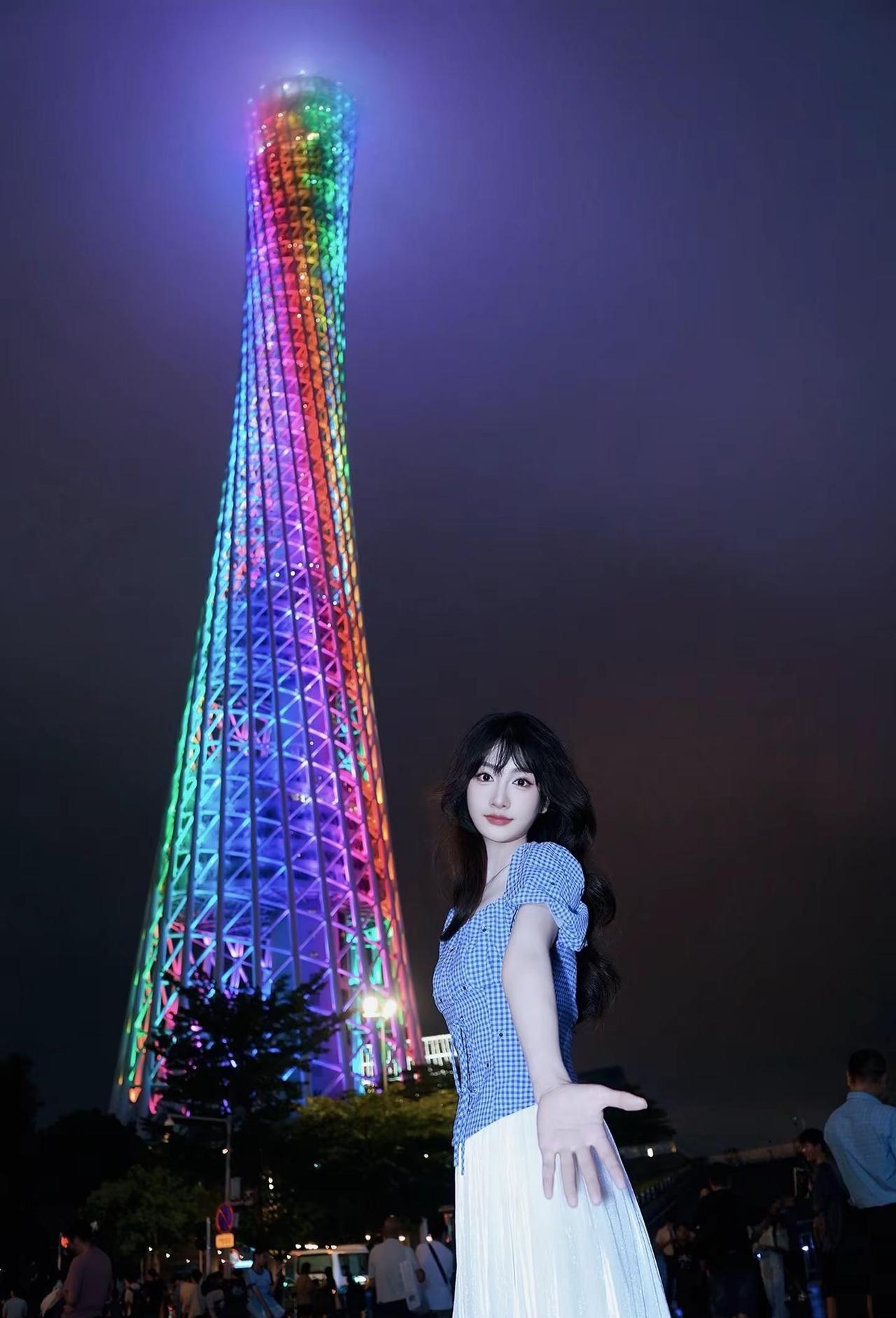 来广州一天了，也没人喊我一声靓妹………哎😑 广州塔拍照打卡地