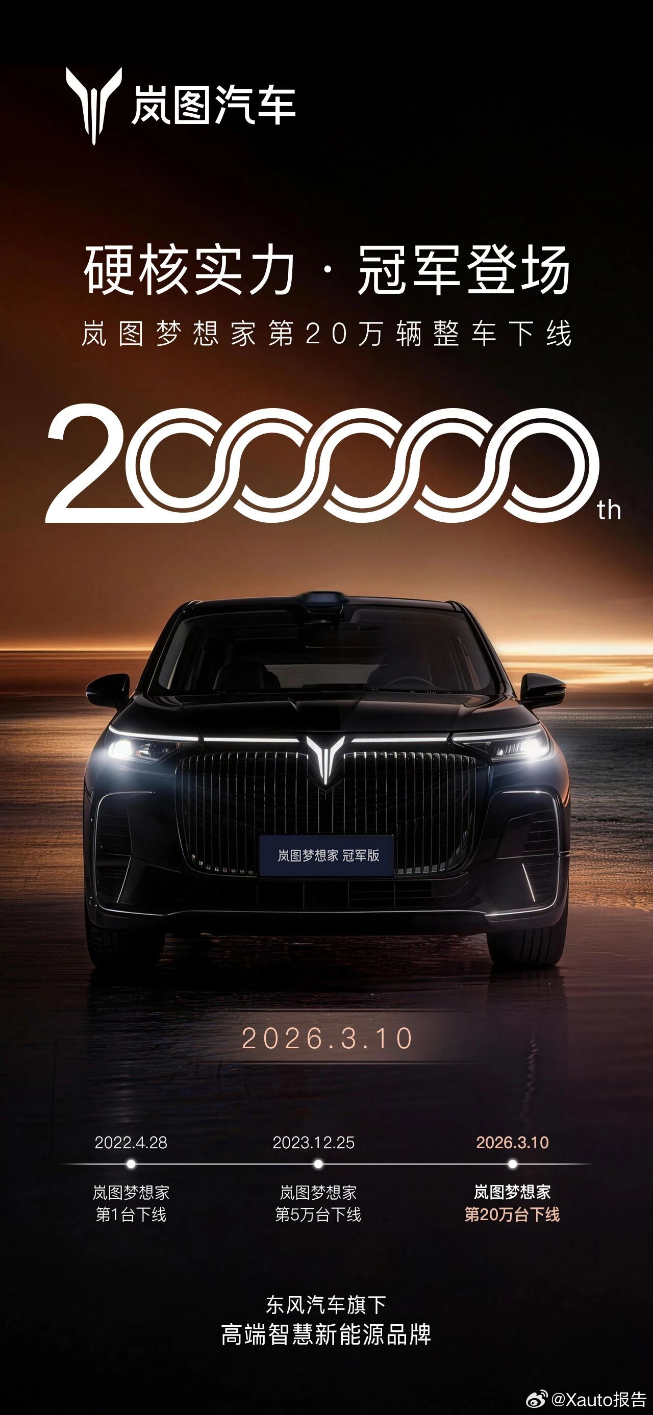 第20万辆岚图梦想家下线！ 