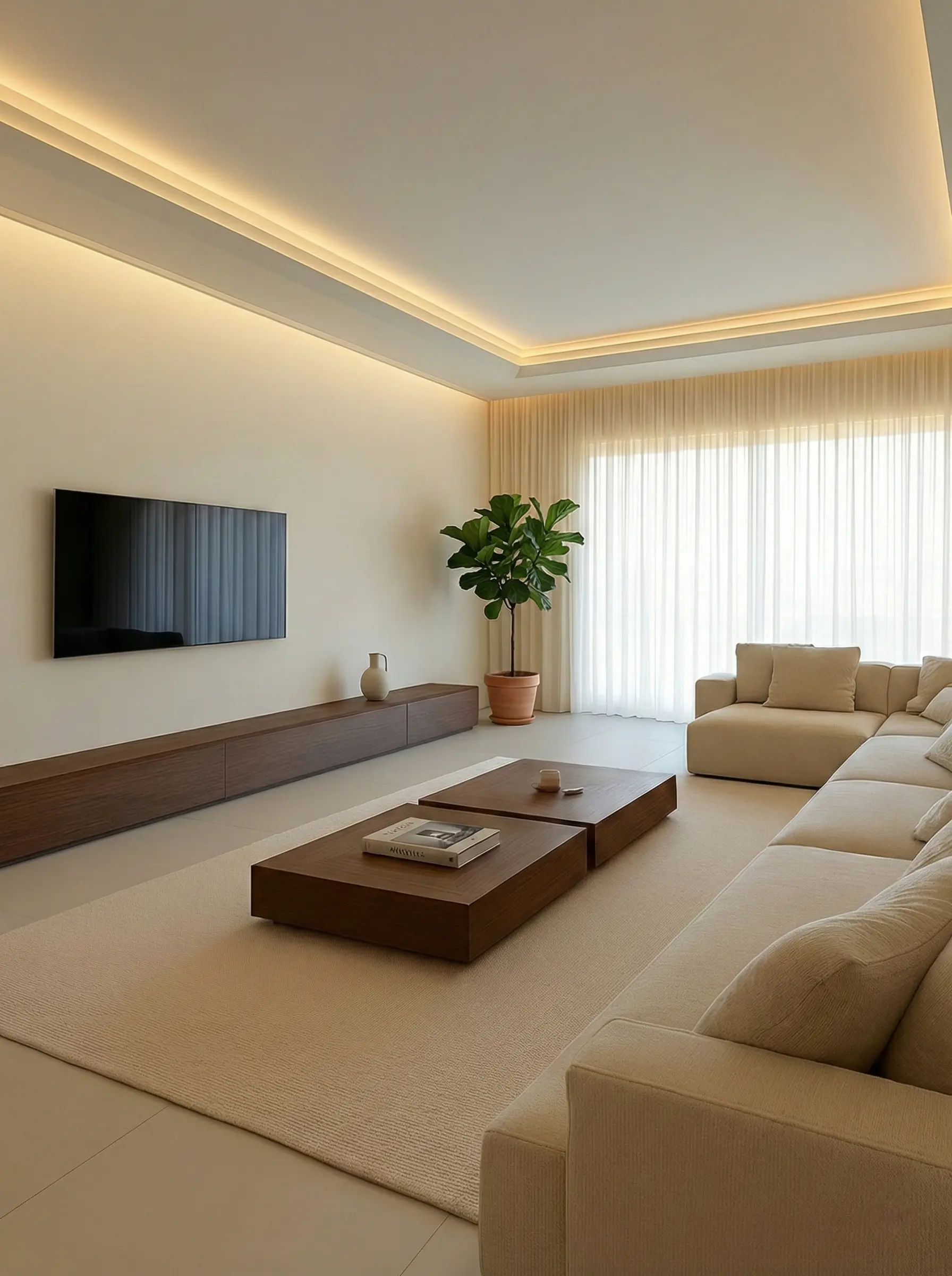 成都121㎡ | 胡桃木×暖白色系，美疯。