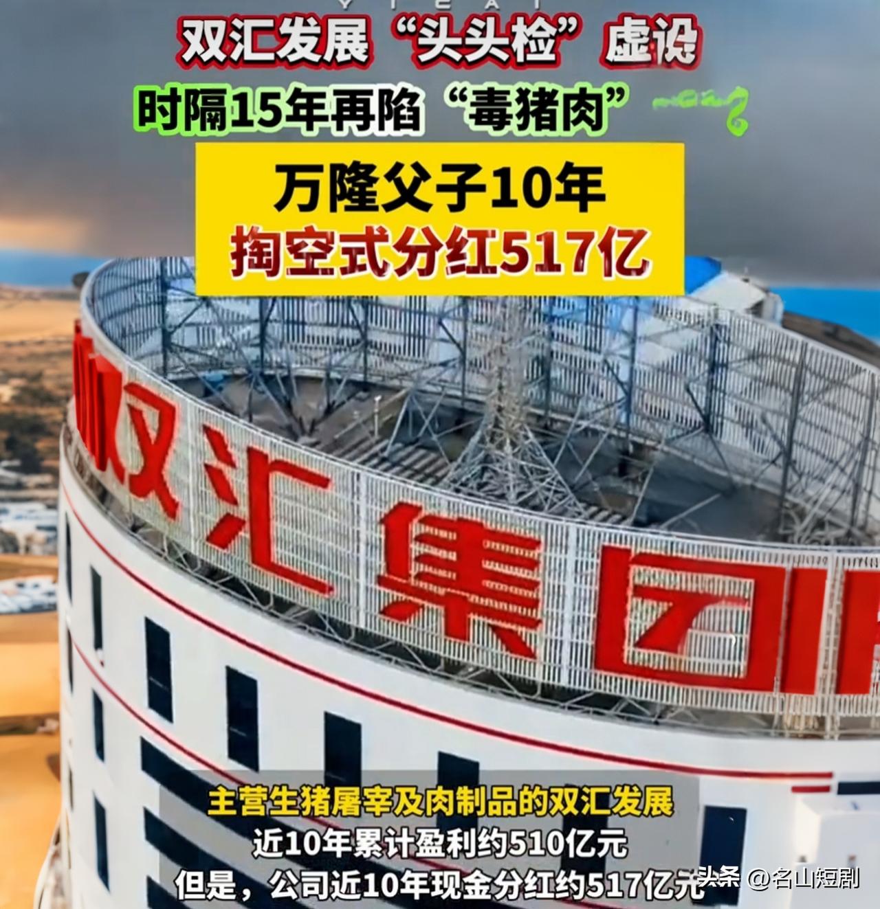 10年盈利510亿分红517亿！双汇“掏空式分红”谁在买单？

就问你一句话扎不