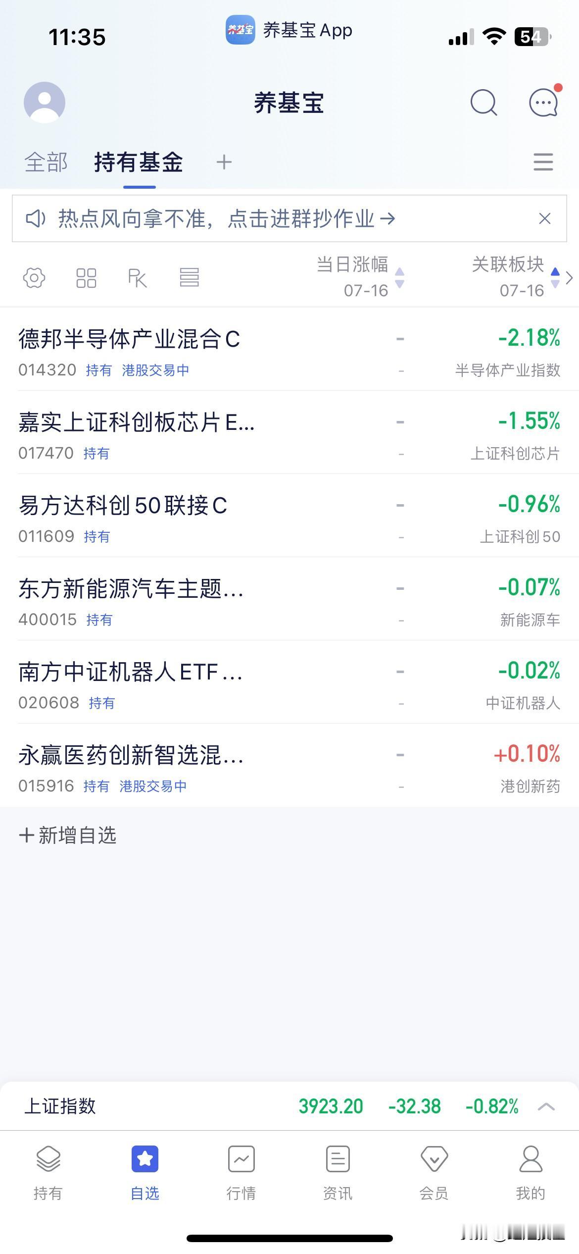 7.16午盘点评

早盘三指集体低开震荡至午盘收盘于3923点，个股方面涨多跌少