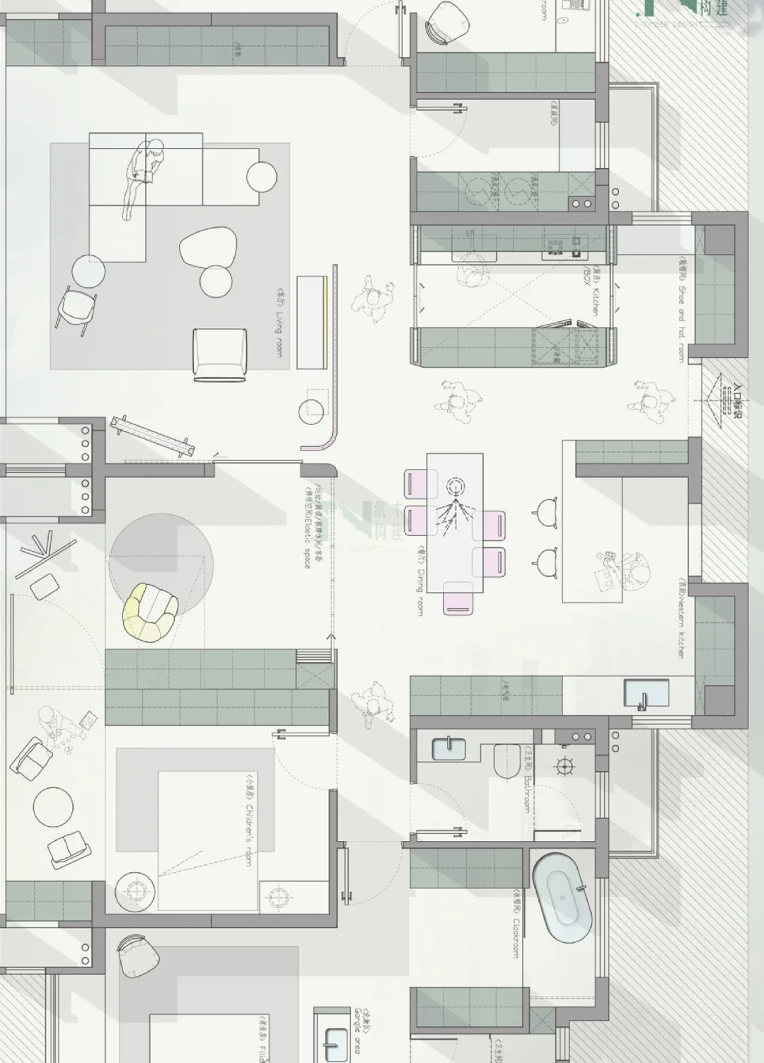 两套经典户型打通，三版方案