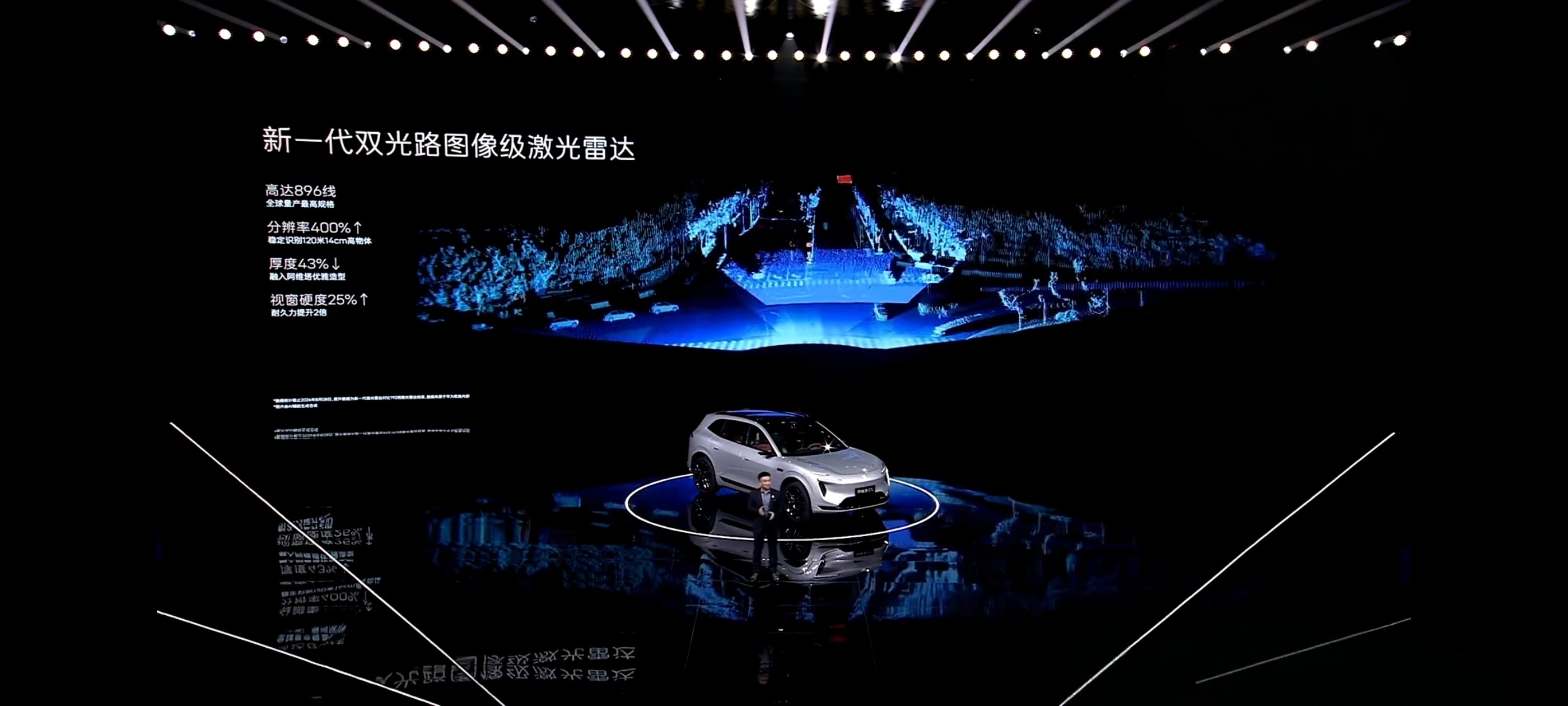 阿维塔 07L搭载华为乾崑智驾 ADS 5.0，全车27颗传感器，搭载896线新