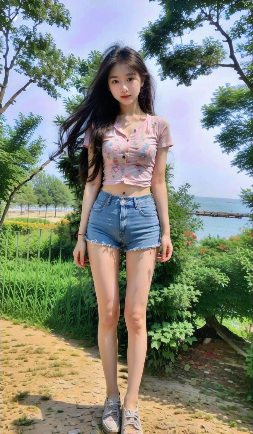 邻家女孩 清纯甜美 性感牛仔裤情感共鸣 情感