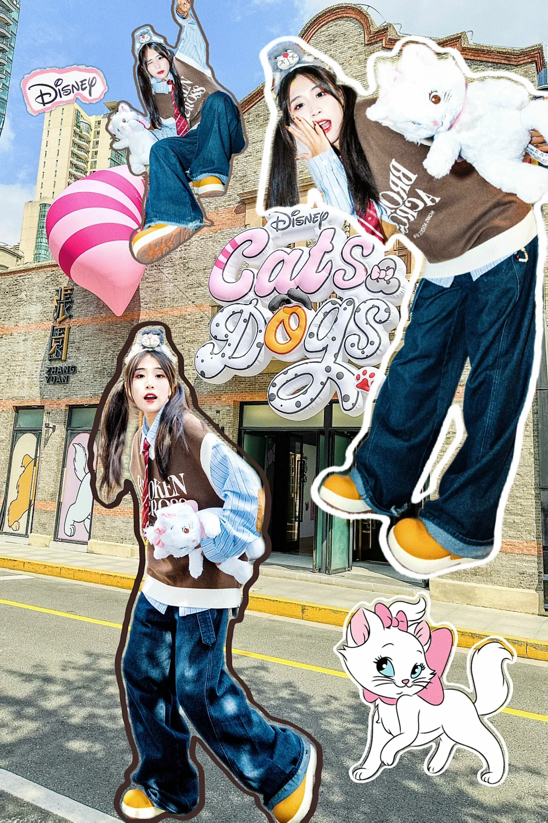 惊❕猫小萌闯入迪士尼偷走玛丽猫🎀