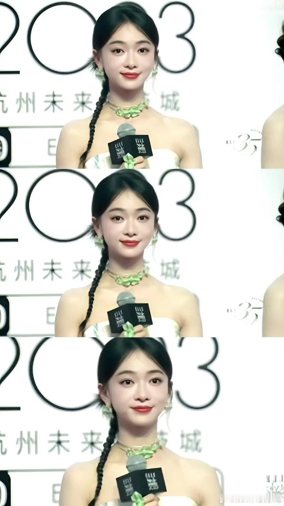 吴谨言是我见过最适合贴头皮造型的 ​​​