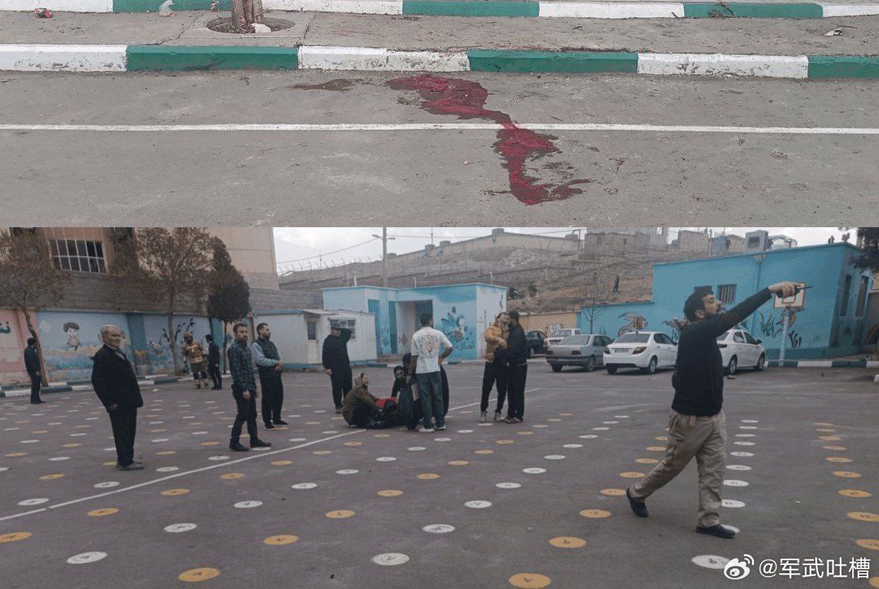 伊朗正在打击美国军事基地伊朗一名学生在路边被炸死，可能是被弹片或者炸起的异物穿透
