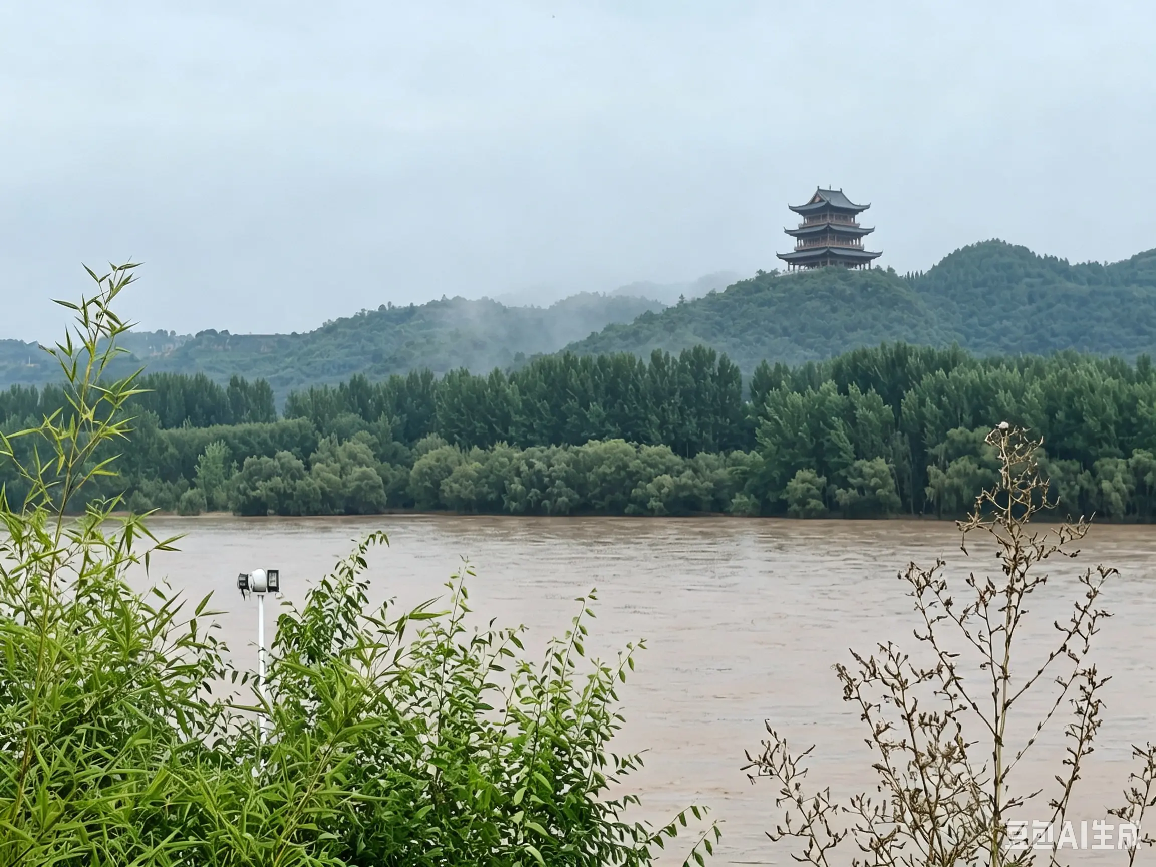 孟津河清：鲤鱼望莲的故事与魏文帝渡河山亭。       河清硖石峰古代...
